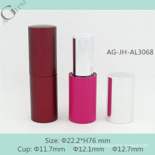AG-JH-AL3068 AGPM cosmetic packing round graceful aluminium custom magnetic empty lipstick container